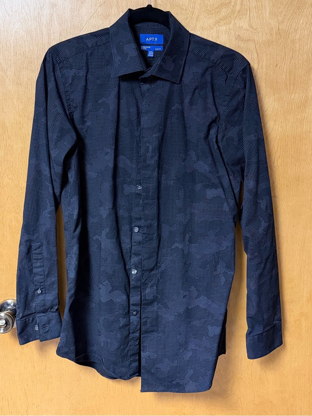 Apt. 9 Men's Black Subtle Camo Dot Dress Shirt